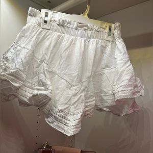 Aerie White Ruffle Skirt